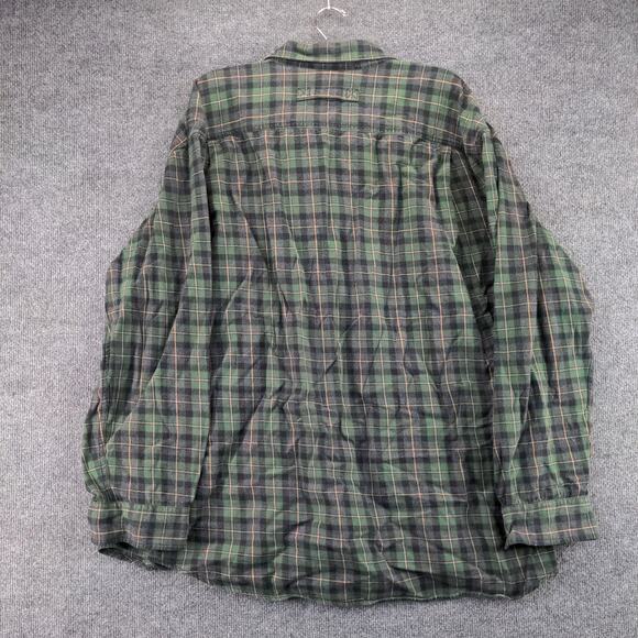 Duluth Trading Co Button Down Green Plaid Long Sleeve Shirt Size 2XL - Picture 3 of 10